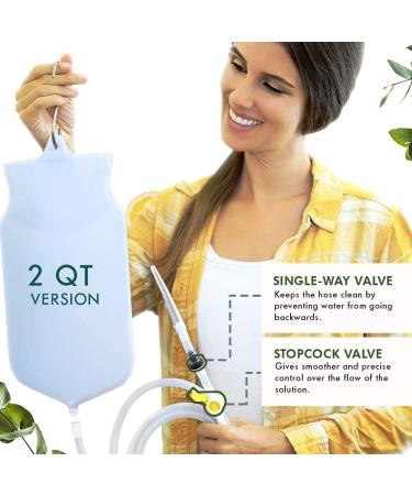 Mikacare Clear Silicone Enema Bag Kit for Coffee and Water Colon Cleanse - BPA and Phthalates Free, 6 Tips, 6ft Hose, 4 Quarts - Buy Online on GoSupps.com