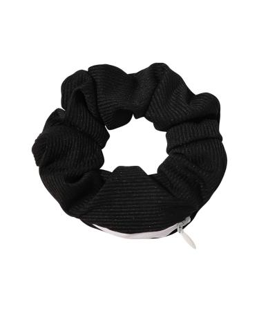 BEAUTYBIGBANG Hair Ties 2 Pieces Zipper Hair Scrunchies Elastic Hair Bands Rubber Bands with Zipper Bag (4)
