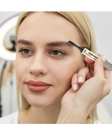 Eyebrow Gel Tint | Eyebrow Mascara Tinted Brow Cream With Brush - Natural Eyebrow Mascara Tinted Brow Cream Double Head Liquid Eyebrow Pencil All Day Hold Lambo Black - Buy Online on GoSupps.com