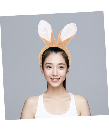 AOKWAWALIY Rabbit Ears Headband Rabbit Headbands for Women Bunny Ear Headband Bunny Ear Hair Decoration Cartoon Plush Headband Headbands Hair Bands Rabbit Ears Costume Bunny Ears Adult 25.00X23.00X2.30CM Khaki - Buy Online on GoSupps.com