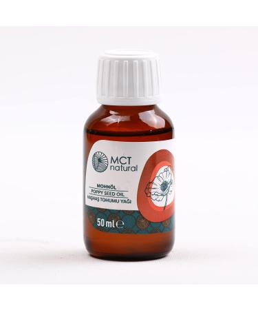 MCT Natural Poppy Seed Oil 50ml | 100% Natural Hair & Care Oil | Strengthens Bones & Teeth | Natural Cosmetics - Buy Online on GoSupps.com