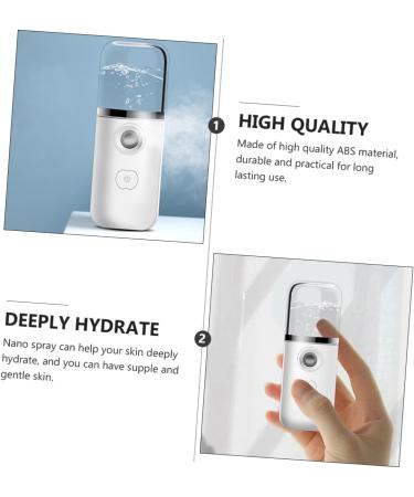 DOITOOL Hydrating Instrument Nano Mist Sprayer Face Nano Facial Mister Spray Water Bottle Mister Extension Sprayer for Skin Care Makeup Handheld Humidifiers White Cool Abs Extend - Buy Online on GoSupps.com