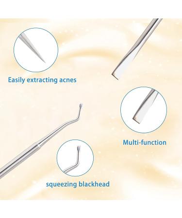 5PCS Blackhead Remover Kit - Professional Stainless Steel Pimple Popper & Comedone Extractor Tool for Nose & Facial - Blemish Extraction Tool Set - Buy Online on GoSupps.com