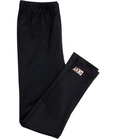 DKNY Girls' 2-Piece Fleece Pullover Sweatshirt & Stretch Leggings Set, Black/White - Size 7 - Buy Online on GoSupps.com
