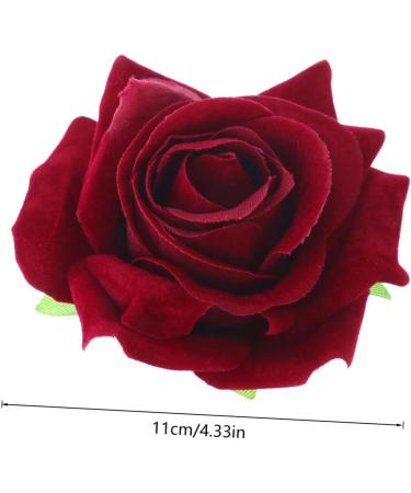 minkissy 2 1 Flower Hair Accessories Bridal Hair Clip Fall Decor Flower Brouch Rose Clip Scarf Pin Artificial Flower Hairpin Hair Comb Rose Hair Clip Flower Hair Clip Rose Brooch Pin Hawaii medium Rosso - Buy Online on GoSupps.com