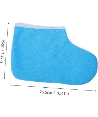 HONMEET 1 Pair Waxed Cotton Footmuffs Paraffin Wax Spa Foot Covers Paraffin Bath Bags Paraffin Refills Liners Foot Spa Wrapping Cover Moisturizing Socks Foot Spa Booties Polyester 26.50X19.00X1.00CM Blue - Buy Online on GoSupps.com