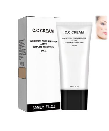 SKZKK CC Cream for older women CC cream color corrector for mature skin evens skin tone moisturizes skin color corrector & lightweight foundation makeup suitable for (1PCS)