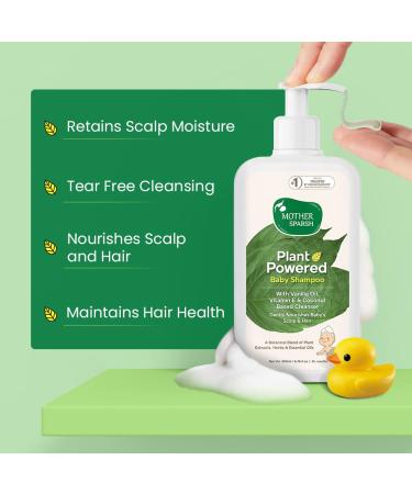 Mother Sparsh Plant Powered Natural Baby Shampoo - 200ML | Nourishing Formula for Baby's Scalp & Hair - Buy Online on GoSupps.com