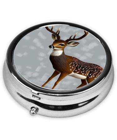 Buy Grey Plum Deerround Pill Box | 3 Compartment Portable Travel Organizer for Medications - Buy Online on GoSupps.com