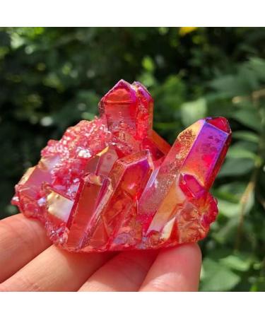 Natural Crystal Rough Home Decor Natural Amaranth Angel Aura Quartz Crystal Cluster Titanium Coating Quartz Cluster Electroplating Stone Gifts Natural Crystal (Size : 1000g 4-8pcs) - Buy Online on GoSupps.com