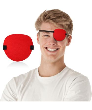 4pcs Soft 3D Eye Patches for Adults - Adjustable Lazy Eye Patches for Strabismus & Vision Improvement - Surgery Recovery - Red - Buy Online on GoSupps.com