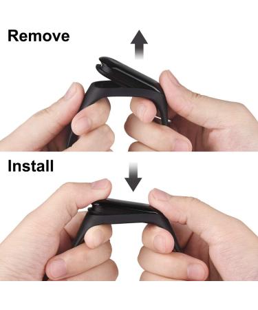 5 Pack Sport Bands for Mi Band 4 & 3 - Soft Silicone Replacement Straps in Black, Navy Blue, Gray, Wine Red, Pink Sand - Buy Online on GoSupps.com