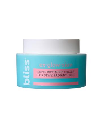 bliss Ex-glow-sion Super Rich Face Moisturiser For Dewy & Radiant Skin Advanced Shea Butter Nourishes Hydrates Vegan Cruelty-Free 50 ml