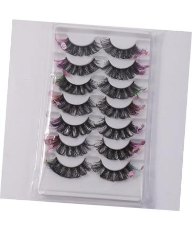 minkissy 7 Pairs false eyelashes false lash extensions colored eyelashes individual cosplay lashes colored lashes fake eyelashes lashes with color extend artificial fiber halloween - Buy Online on GoSupps.com