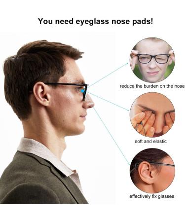 Silicone Nose Pads for Glasses Self-Adhesive Anti-Slip 40 Pairs (20 Transparent + 20 Black) + 10 Black Anti-Slip Rings Perfect Glasses Accessories - Buy Online on GoSupps.com