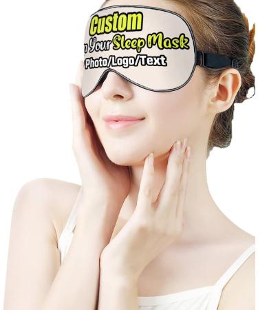 Personalized Custom Sleep Mask with Adjustable Soft Eye Masks - Add Your Design & Photo | Customizable Gift - Linen Material - 1 Count - Buy Online on GoSupps.com