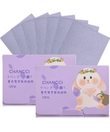 Colexy 200 Leaf Face Blotting Papers Oil Control on the Go Face Blotting Paper Leaves Oil Absorbing Fabrics Natural Oil Subsetting Leaves Tissue Face Care Oil 60*90mm (lavender)