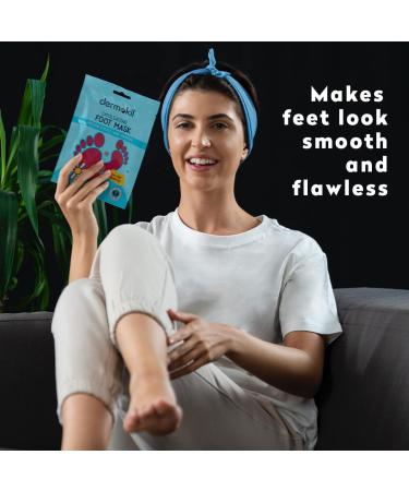 Foot Peel Mask for Smooth Feet - Exfoliating Treatment for Cracked Heels and Calluses - 2 Pack - Buy Online on GoSupps.com