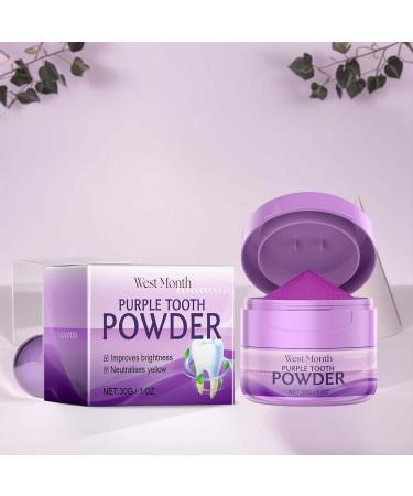 Purple Teeth Whitening Powder - Deep Clean & Brighten | Tooth Whitening & Fresh Breath Booster (1PC) - Buy Online on GoSupps.com