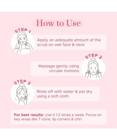 Pink Guava Face Scrub with Niacinamide & African Melon| Gentle Exfoliation for a Clear & Glowing Skin | Tan removal | Suitable for Dry Oily | Sensitive & Acne Prone Skin | 50g - Buy Online on GoSupps.com