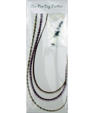 One Fine Day Feathers | Real Pink Auburn Hair Extensions - 22-33 cm (3 Feathers) | International Shipping - Buy Online on GoSupps.com