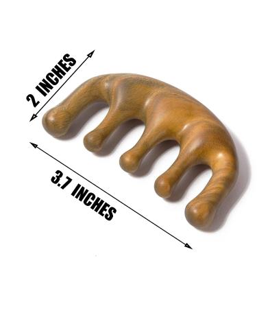 Moreinday Handmade Sandalwood Scalp Massager Comb Gift for Women - Lucky 02 - Buy Online on GoSupps.com