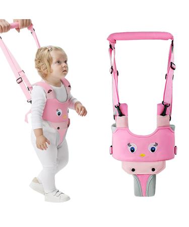 Baby Walking Harness IULONEE Toddler Assistant Walking Learning Helper Adjustable Safe Stand Hand Held Walking Belt Safety Harness for Infant (Pink)