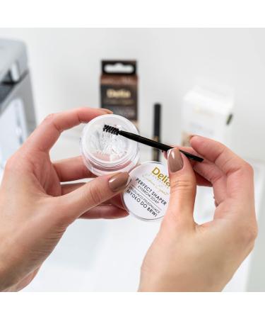 Delia Cosmetics - EYEBROW EXPERT - Eyebrow Styling Soap - Care and Hydration - Any Eyebrow Color - Transparent Effect - Ginseng Extract - Set - 10 ml - Buy Online on GoSupps.com