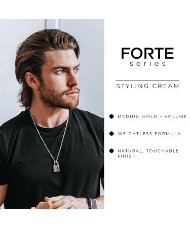 Forte Series Men's Hair Styling Cream | Medium Hold Volumizing & Thickening | Water Soluble Texturizer (3 oz) - Buy Online on GoSupps.com