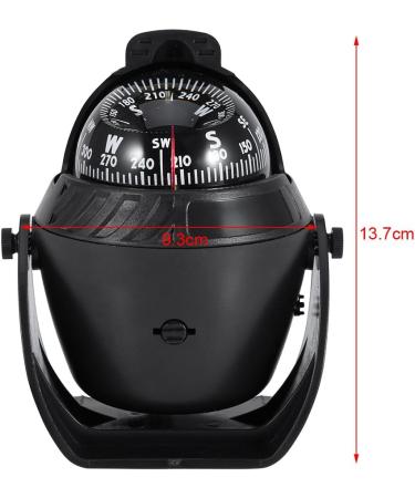 Illuminated Marine Dashboard Compass with LED Light - Ideal for Boat and Car Navigation - Buy Online on GoSupps.com