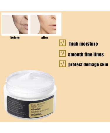 Snail Collagen Face Cream Snail Face Cream High Firming Face Cream for Anti Wrinkles Snail Moisturiser Face Women Snail Mucin Face Cream Hydrating Face Moisturizer for Women & Men Soft Skin Tone-100ml - Buy Online on GoSupps.com