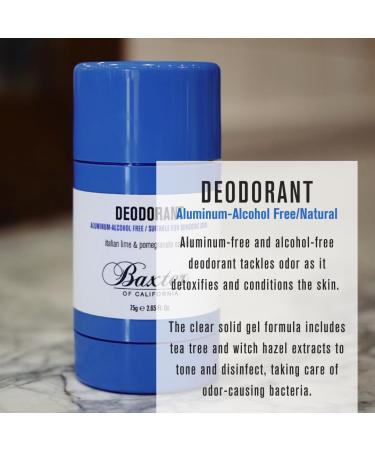 Baxter of California Aluminum-Free Deodorant - Italian Lime & Pomegranate Essence | 2.65 oz | International Shipping Available - Buy Online on GoSupps.com