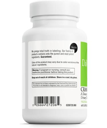 DAVINCI Labs Cranberry - Urinary Tract Health Support* - Cranberry Extract with Quinic Citric & Malic Acid - Vegetarian Gluten-Free - 60 Capsules - Buy Online on GoSupps.com