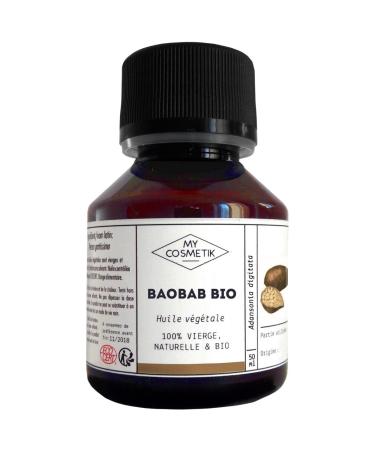 MY COSMETIK Baobab vegetable oil Organic cosmetics 100 pure and natural Made in France Antiaging care 10 ml