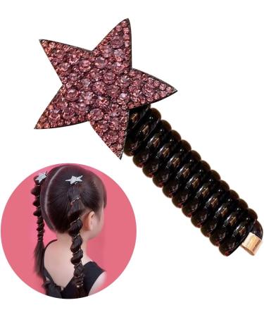 amangul Spirals Hair Ties for Women Waterproof Ponytail Holders for Teens Phone Cord Hair Ties Rhinestones Coil Hair Ties(Color) - Buy Online on GoSupps.com