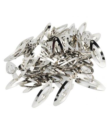 Buy Chiwanji 50 Pieces Oval Bendy Snap Hair Clips - Silver Hairpins for DIY Hairstyles 3.7 cm - International Shipping Available - Buy Online on GoSupps.com