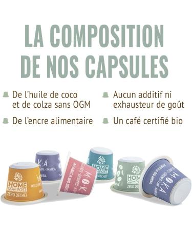 MOKA 10 Capsules 100% Pure Organic Ethiopian Arabica - Compatible with Nespresso Capsule Machines - Intensity 8 - Biodegradable and Home Compost - Espresso and Lungo - Roasted in France - Buy Online on GoSupps.com