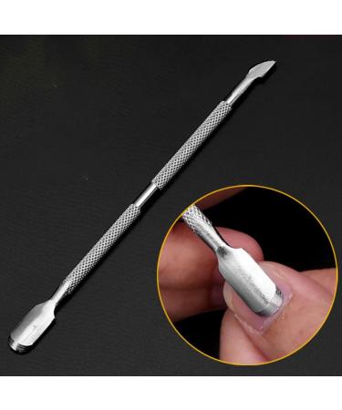 1PC Cuticle Pusher And Spoon Double-End Nail Cleaner Stainless Steel Cuticle Remover And Cutter Manicure And Pedicure Tool stainless steel cuticle pusher - Buy Online on GoSupps.com