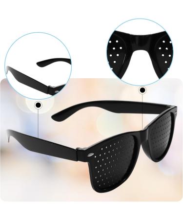 Teokantz 4 Pack Black Pinhole Glasses for Eye Training & Relaxation | Foldable Mesh Design | International Shipping - Buy Online on GoSupps.com