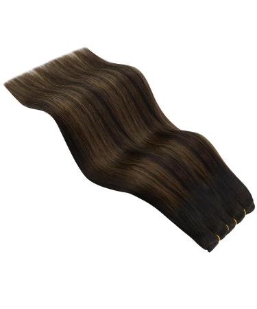 Youngsee 50 cm Real Hair Brown Extensions - Dark Brown Balayage Weft - 100g #2/2/6 - Premium Quality Hair Weave - Buy Online on GoSupps.com