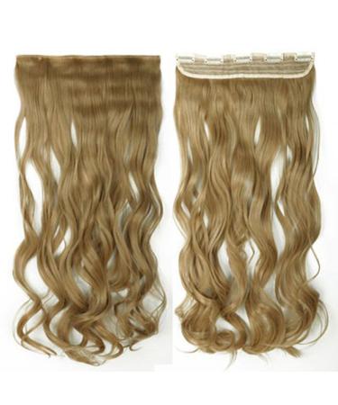 Buy 74cm Clip-in Hair Extensions - Wavy Medium Blonde Human Hair - 5 Clips - 130g Weft for Natural Look - Buy Online on GoSupps.com