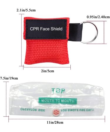 YZPACC HLW-Mask - Disposable Emergency Facial Protection Mask with Breathing Valve - 30 Pack - Ideal for First Aid & AED Training - International Shipping Available - Buy Online on GoSupps.com