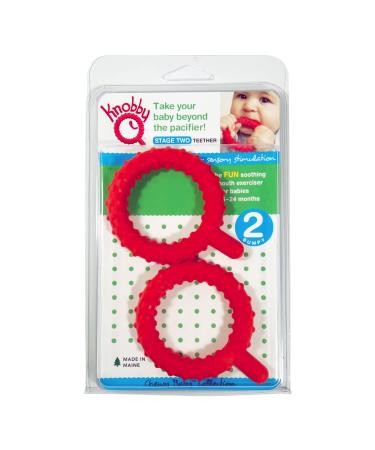 Knobby Q  Stage Two Teether  Red