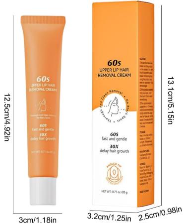  Generisch Lip hair removal cream - 20g - Facial hair removal cream - for sensitive skin - Buy Online on GoSupps.com