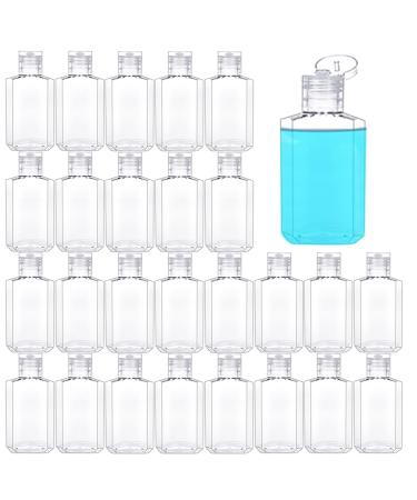 40 Pack 2 Oz Plastic Refillable Bottles with Flip Cap,Plastic Hand Sanitizer Bottles,Travel Size Bottles with Flip Cap,Reusable Containers with Flip Caps for Travel,Bussiness Trip,Outdoor Camping 40 PCS