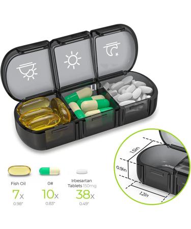 Weekly Stackable Pill Organizer - 3 Times a Day with 7 Compartments for Morning Noon & Evening | Best International Shipping - Buy Online on GoSupps.com