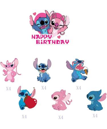 Pink Lilo &And Stitch Cake Toppers Girl Stitch Theme Birthday Party Cupcake Decorations(25pcs) - Buy Online on GoSupps.com