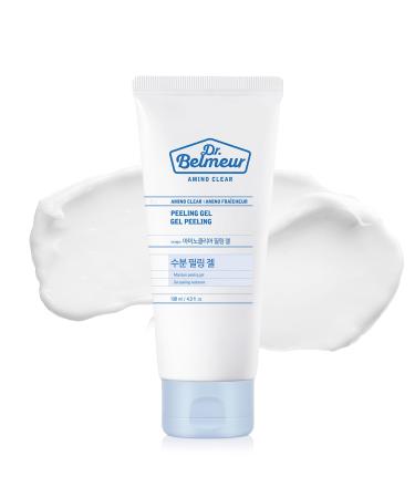 Amino Clear Peeling Gel (4.4fl oz) - Low-Irritation Gentle Dual Face Scrub for Sensitive Skin Smooth Complexion. Korean Skin Care. AHA BHA LHA PHA Cellulose.