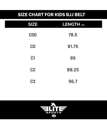 Elite Sports Kids BJJ Belt - C2 Green | High-Quality Brazilian Jiu Jitsu Belts - Buy Online on GoSupps.com