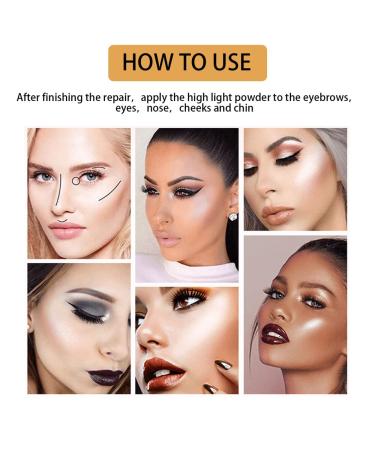4-Color Highlighter Makeup Palette | Shimmer Bronze Contour & Illumination Eyeshadow Set - Perfect for All Skin Tones - Buy Online on GoSupps.com
